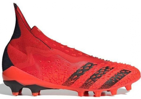 Бутсы Adidas Predator Freak+ Fg красные с черным